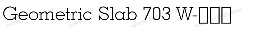 Geometric Slab 703 W字体转换